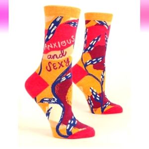 Blue Q ANXIOUS AND SEXY CREW SOCKS-SECOND